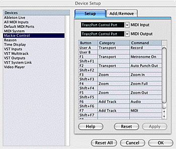 Cubase Mackie Control Setup