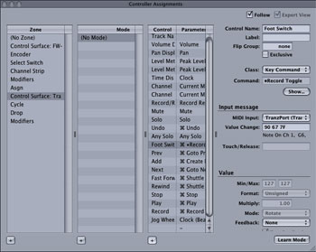 Logic Control Surface Setup