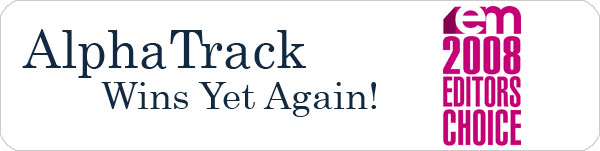 AlphaTrack Wins EM's Editors Choice Award